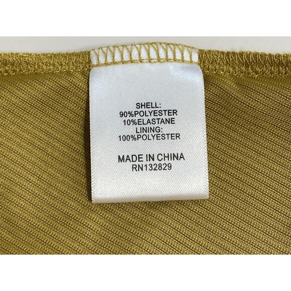 Lovers + Friends Wrap Dress Women's XS Gold Belted Corduroy Ribbed Revolve NEW - Picture 14 of 14